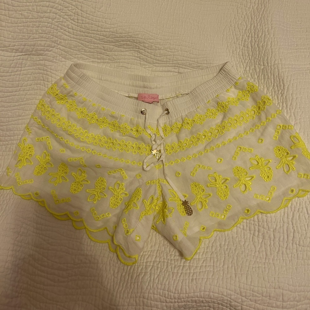 Cute Lilly bright pineapple themed shorts